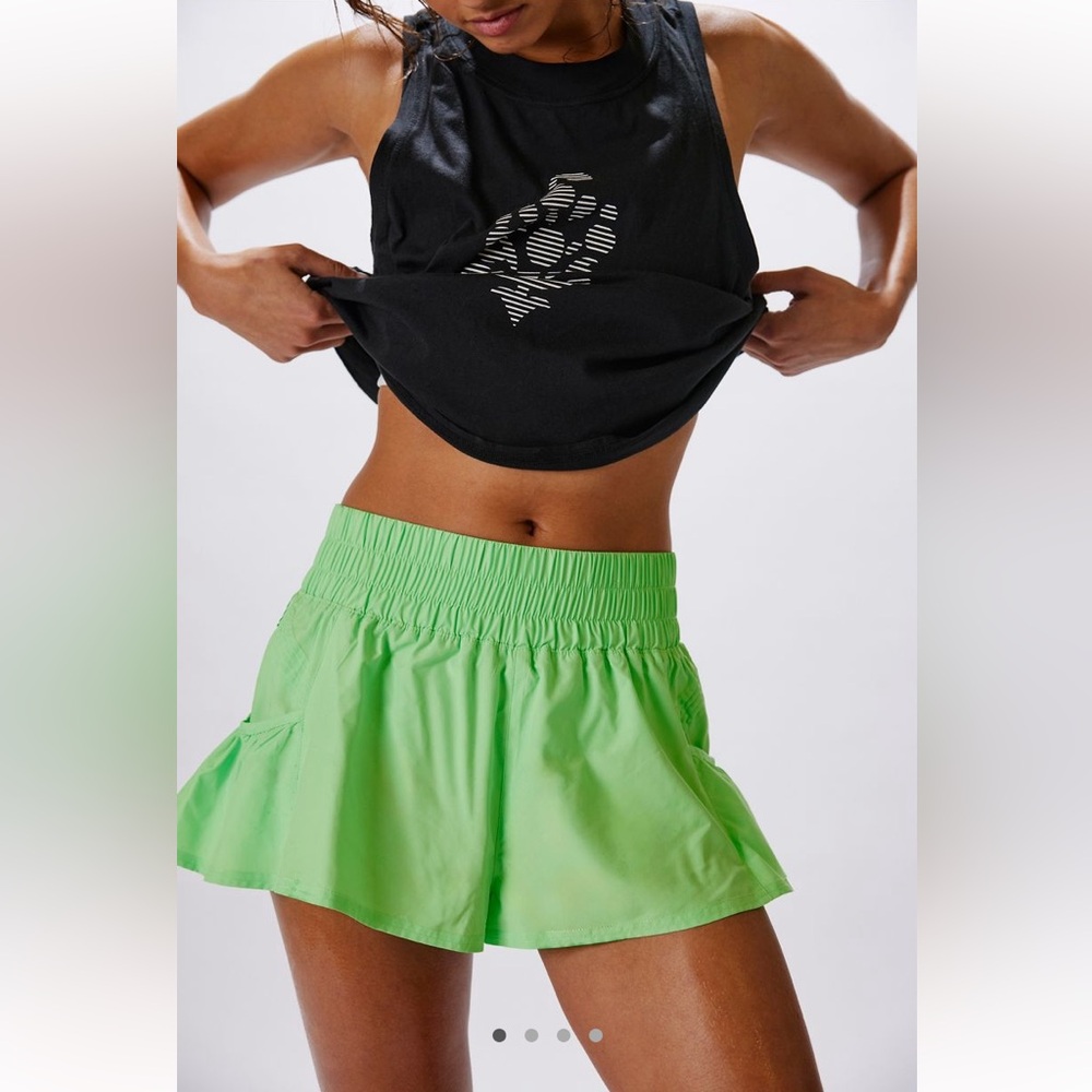 NWOT Free People Movement Vibrant Green Athletic Shorts